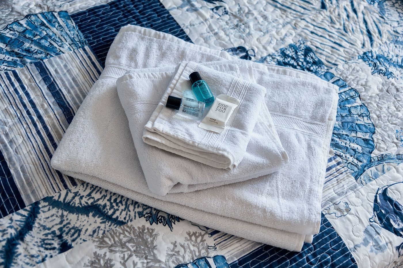 Kit di cortesia con saponi e shampoo